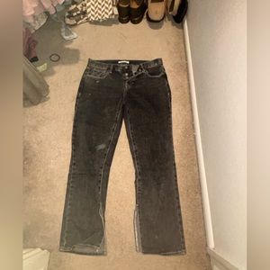 Black low rise jeans with a flare cut - Pacsun